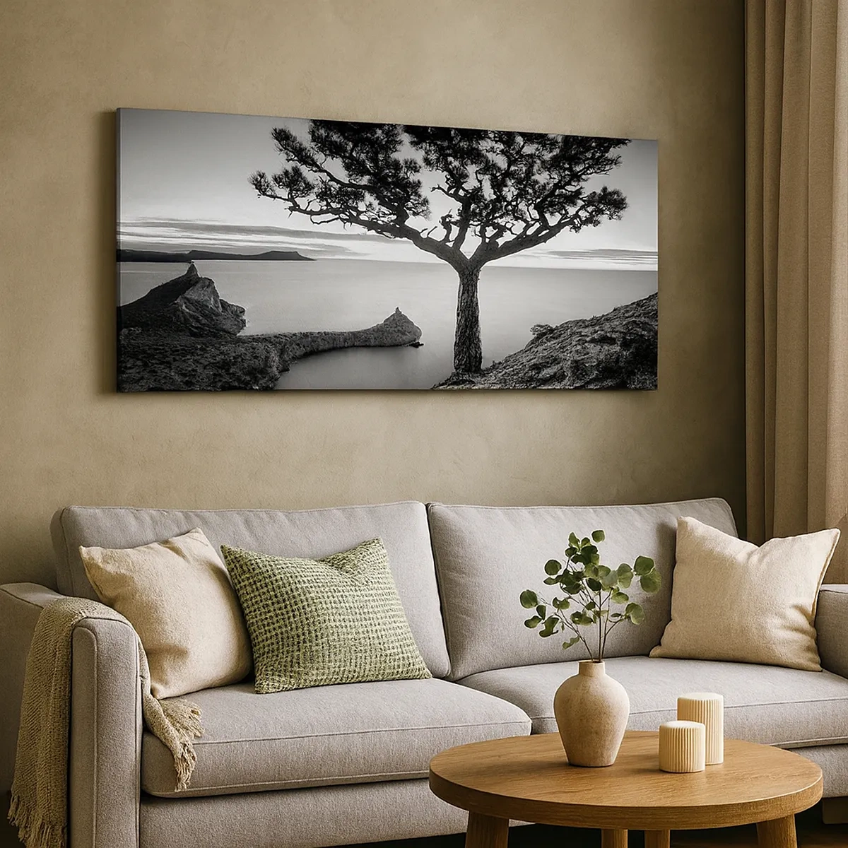 Bild auf Leinwand - Leinwandbild - Stille bis zum Horizont - 30x30 cm