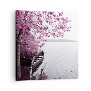 Bild auf Leinwand - Leinwandbild - In rosa Stille - 60x60 cm