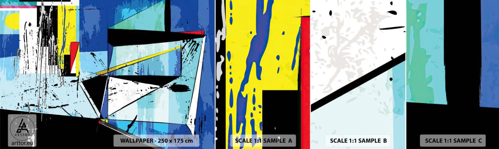 Fototapetenmuster Standard Eco - Betrachten Sie die Welt aus einem Blickwinkel ... - Abstraktion, Stück, Modernes Muster - 100x30 cm