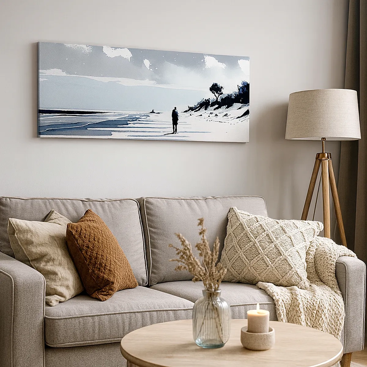 Bild auf Leinwand - Leinwandbild - Allein sein - 30x30 cm