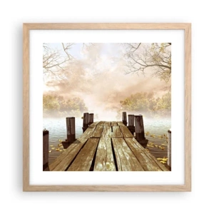 Poster in einem Rahmen aus heller Eiche - Die milde Traurigkeit des Herbstes - 40x40 cm