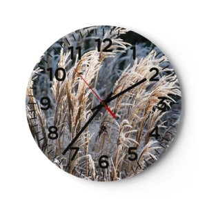 Wanduhr - Glasuhr - Gekleidet mit Frost - 40x40 cm