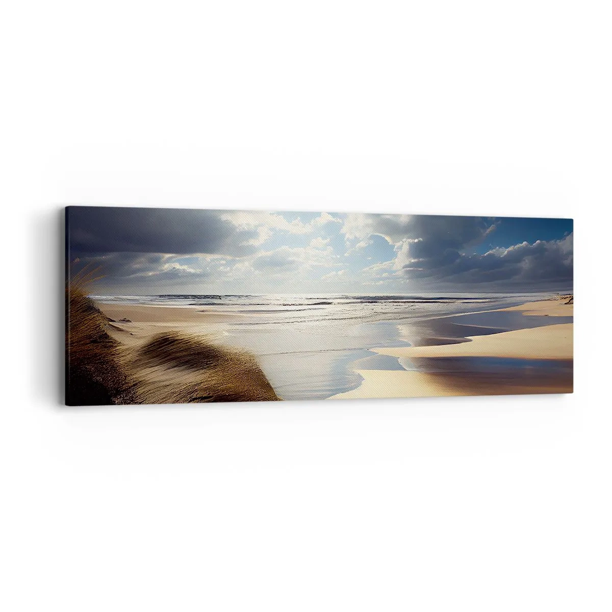 Bild auf Leinwand - Leinwandbild - Strand, wilder Strand - 90x30 cm