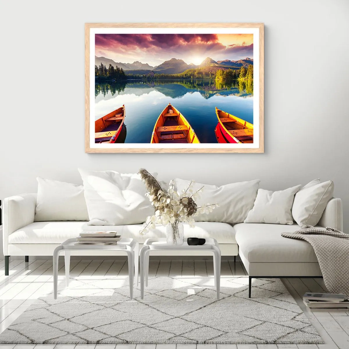 Poster in einem Rahmen aus heller Eiche - Nichts gegen die Natur - 40x30 cm