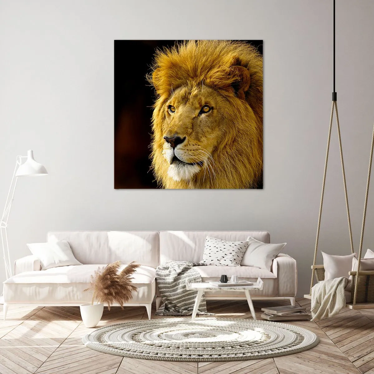Bild auf Leinwand - Leinwandbild - Porträt des Königs - 60x60 cm