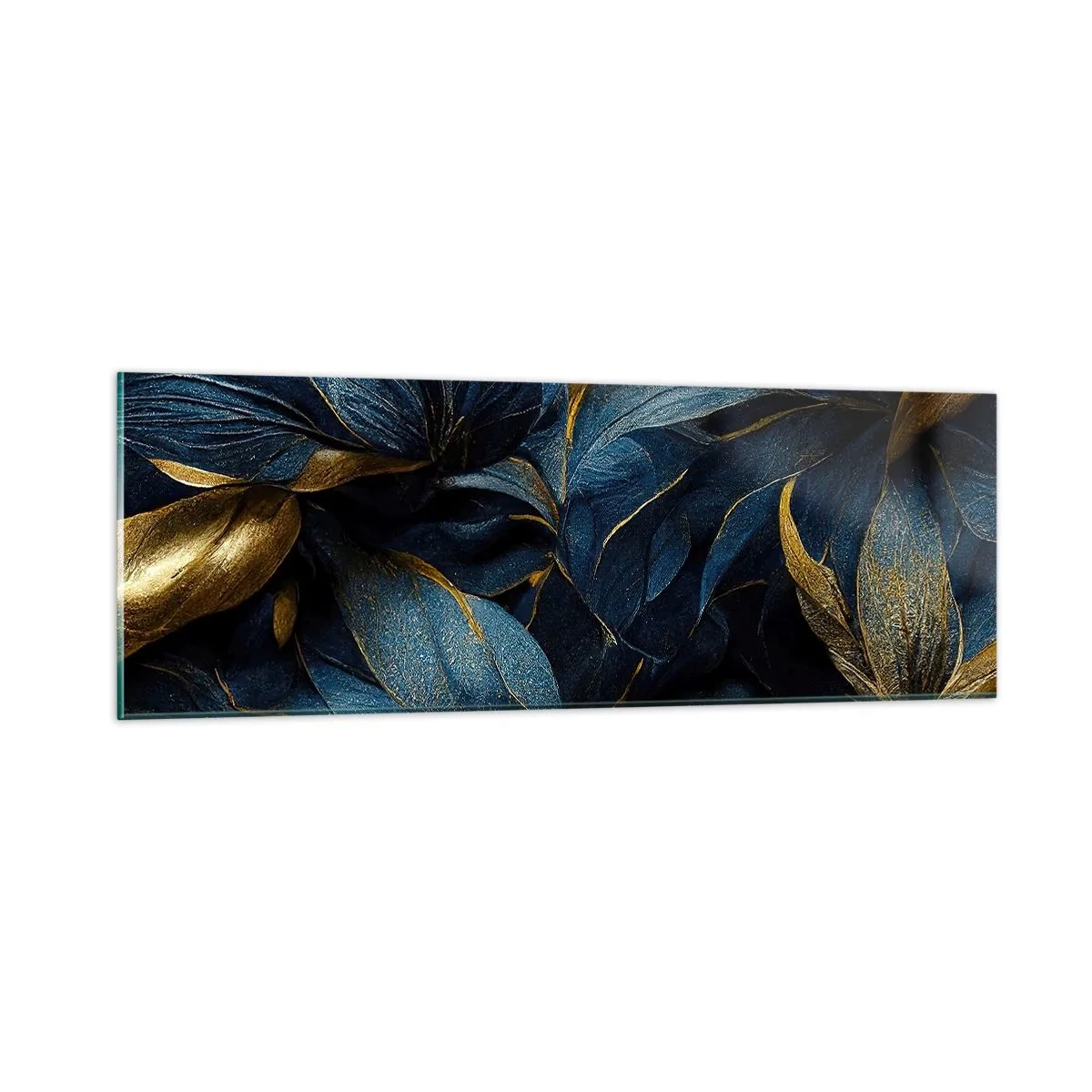 Glasbild - Bild auf glas - Mit Gold gefüttert - 90x30 cm