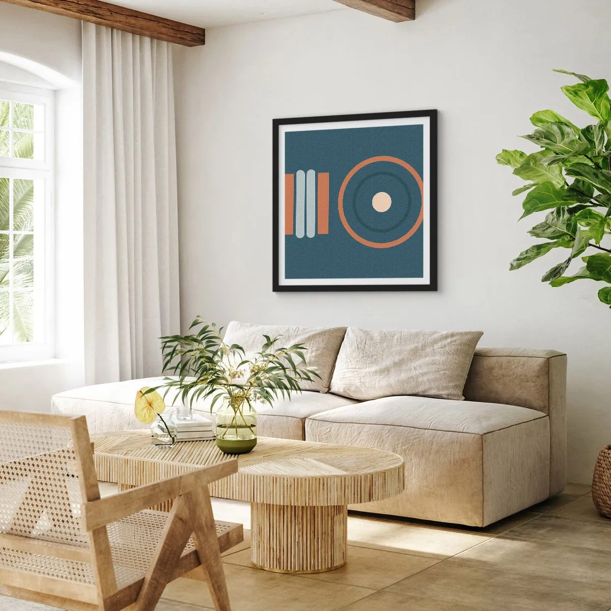 Poster in einem schwarzem Rahmen - Das Wesen der Dinge - 60x60 cm