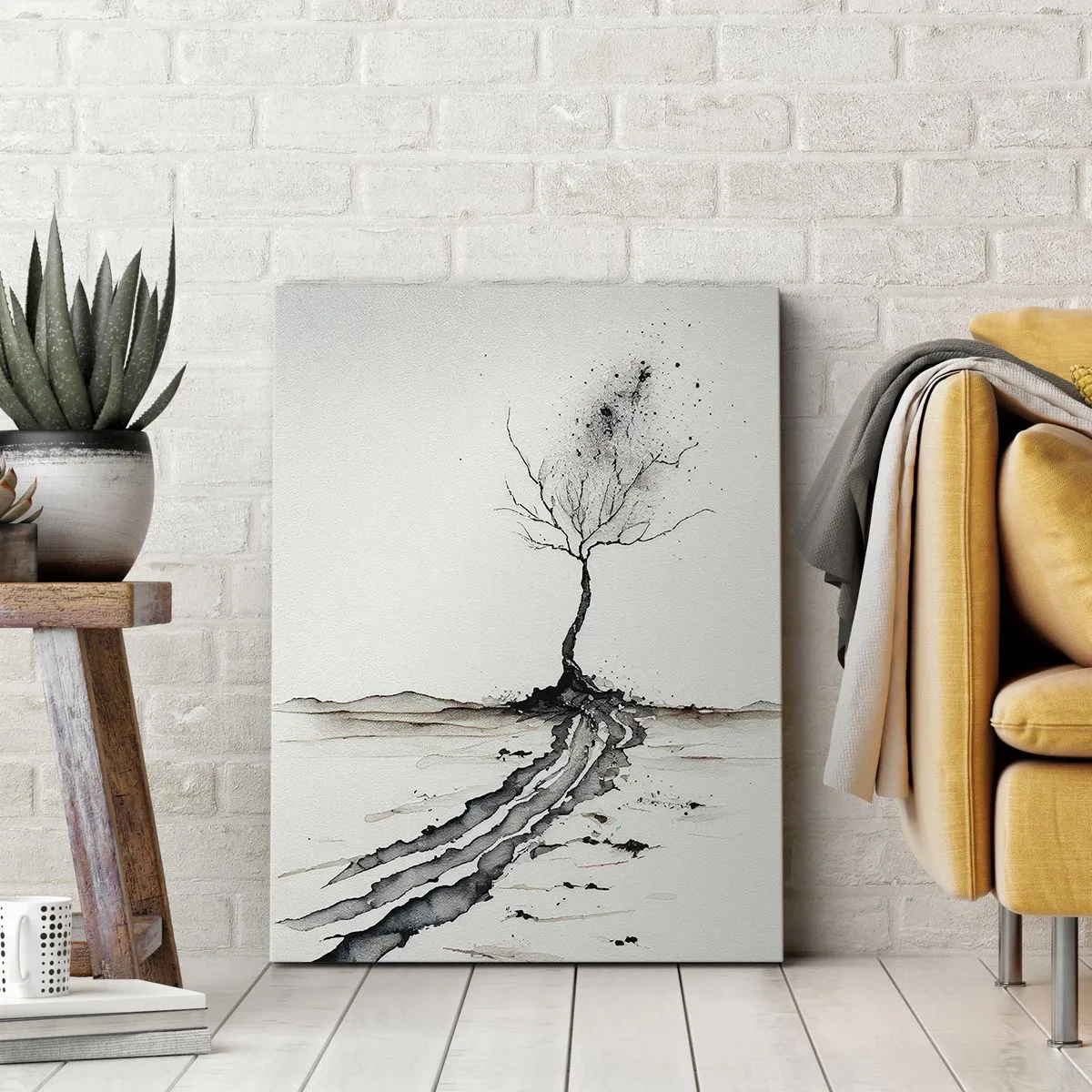 Bild auf Leinwand - Leinwandbild - Wintermelancholie - 70x100 cm