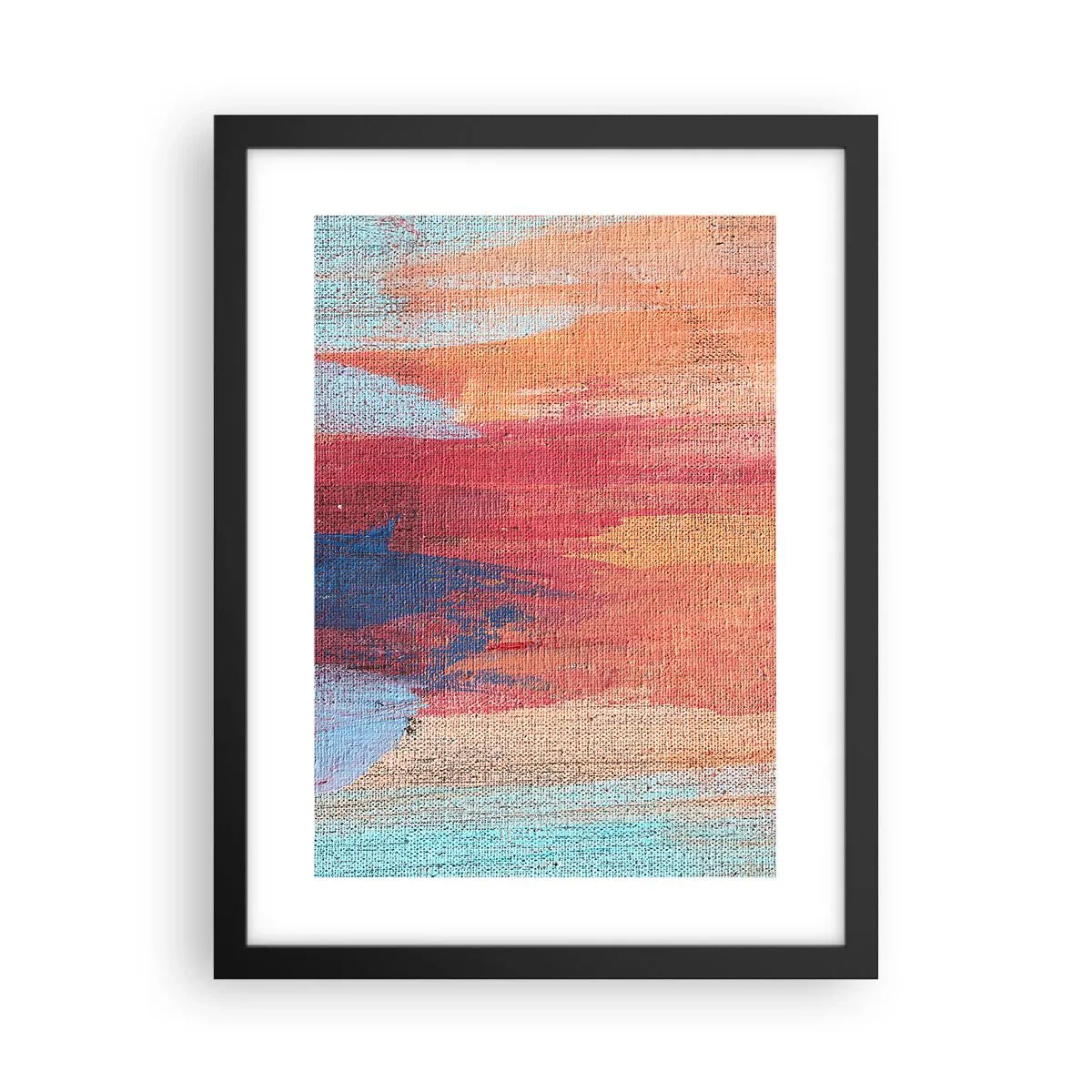 Poster in einem schwarzem Rahmen - Renne den Regenbogen hinunter - 30x40 cm