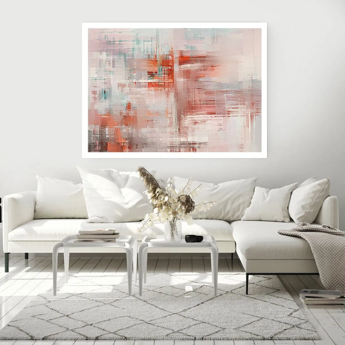 Poster - Dunstig. Aber rosa - 70x50 cm