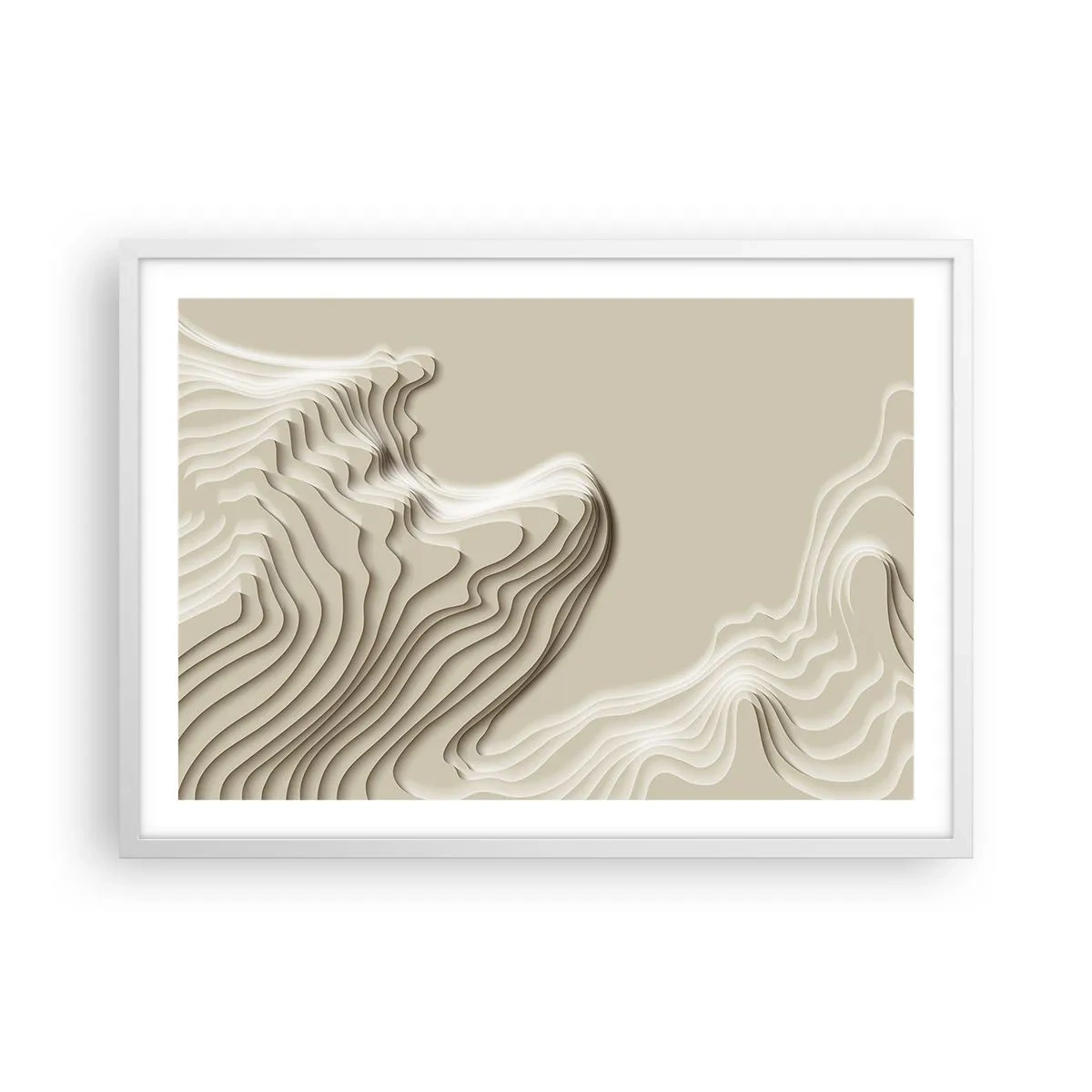 Poster in einem weißen Rahmen - Topographie der Kunst - 70x50 cm