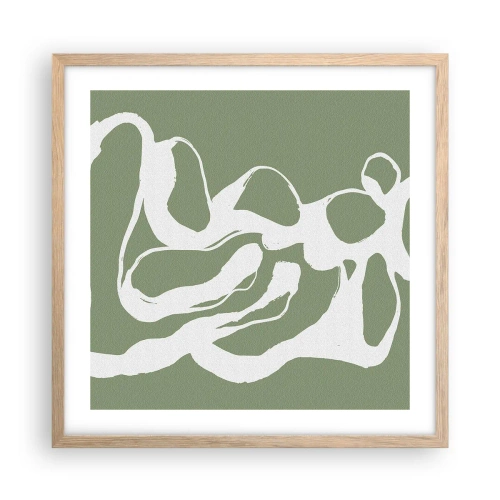 Poster in einem Rahmen aus heller Eiche - Ruf des Weltraums - 50x50 cm