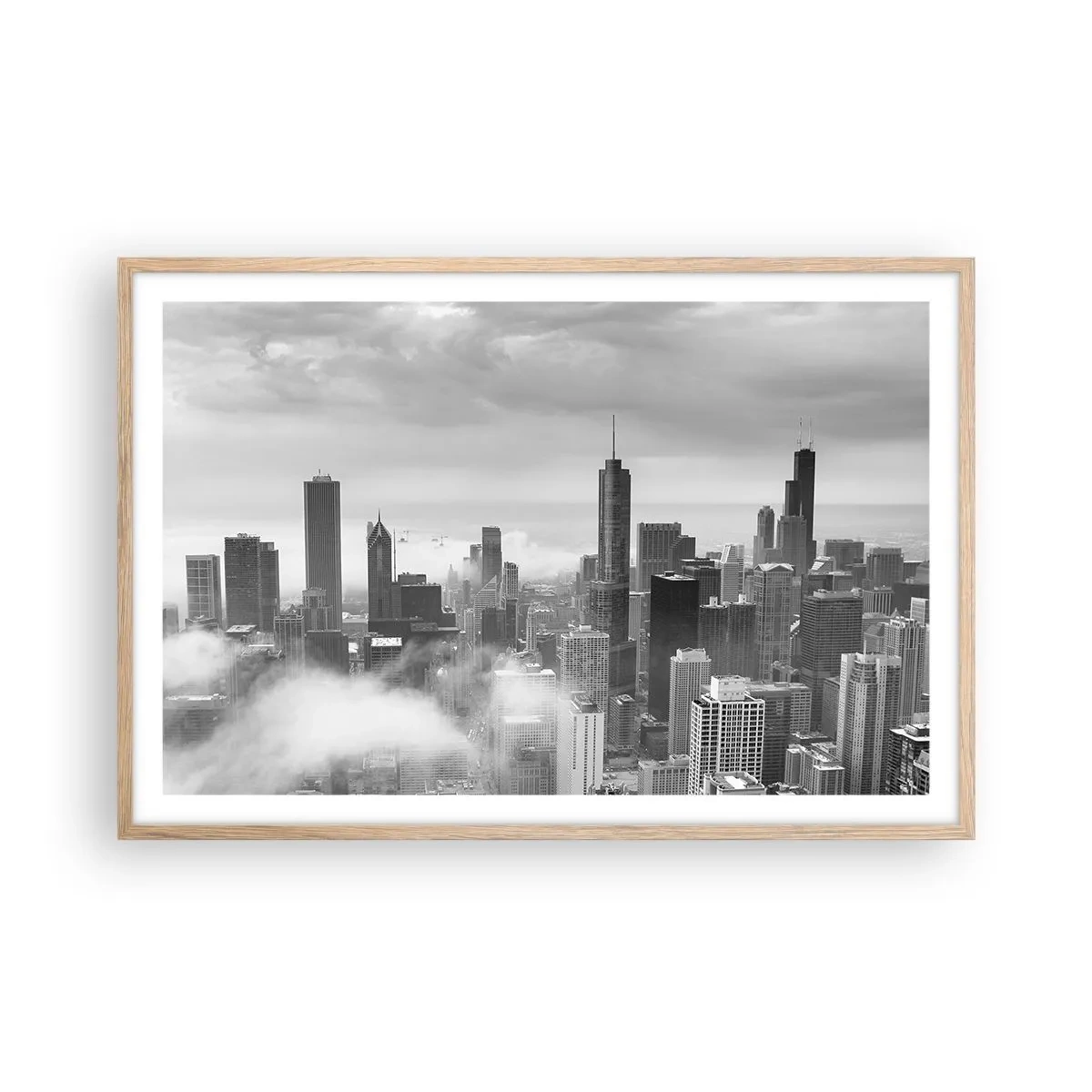 Poster in einem Rahmen aus heller Eiche - Amerikanische Landschaft - 91x61 cm