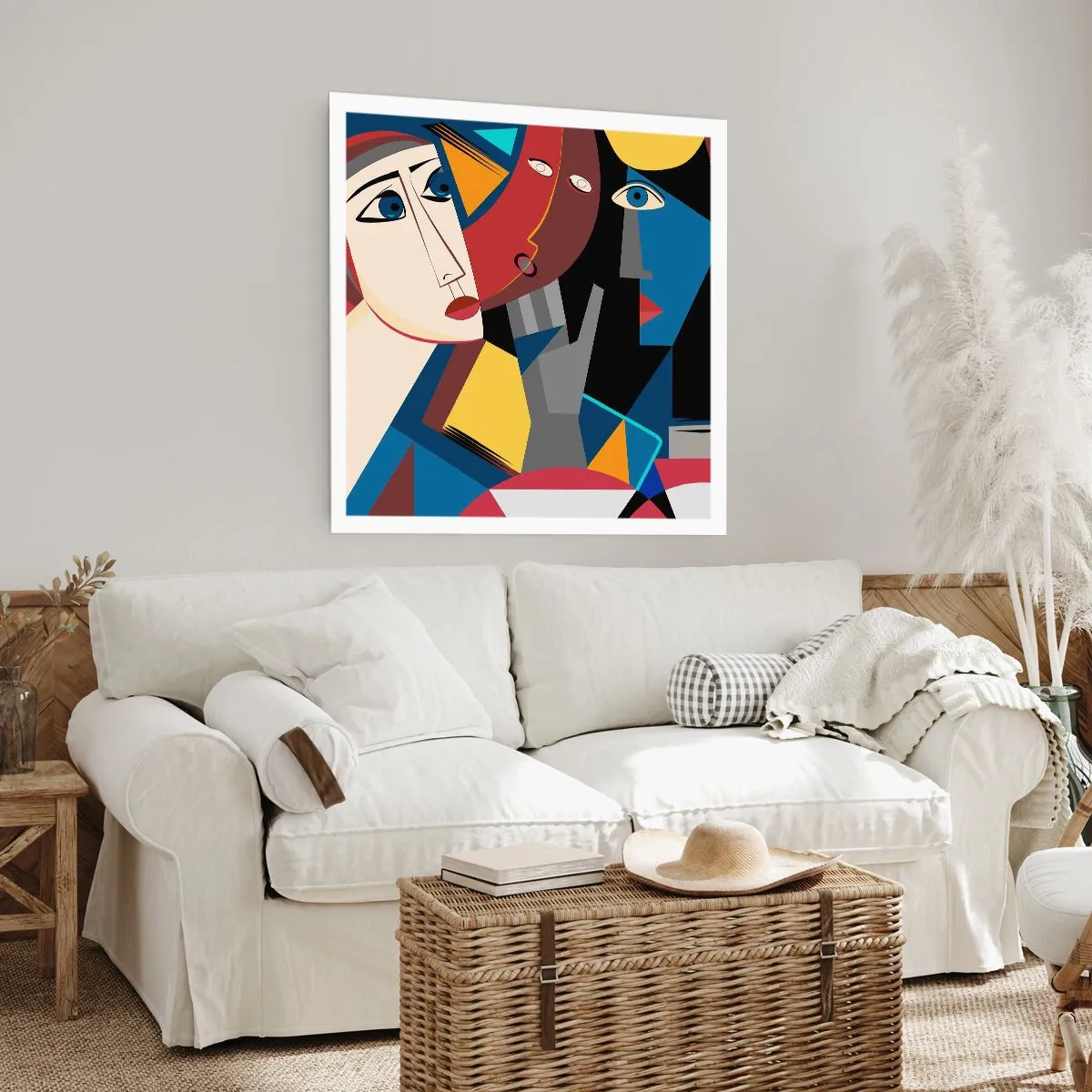 Poster - Gespräch zwischen Kubisten - 40x40 cm