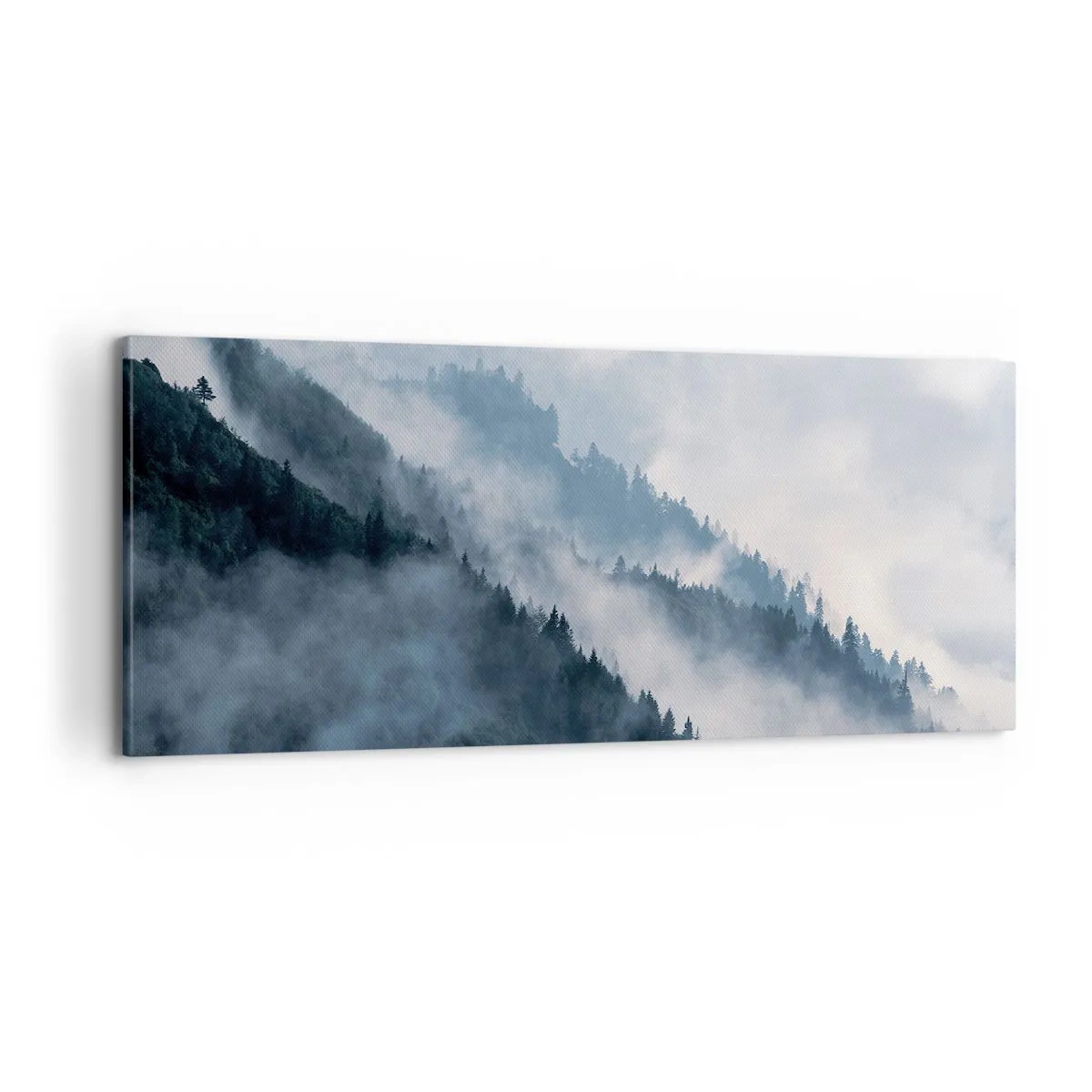 Bild auf Leinwand - Leinwandbild - Mystik der Berge - 100x40 cm