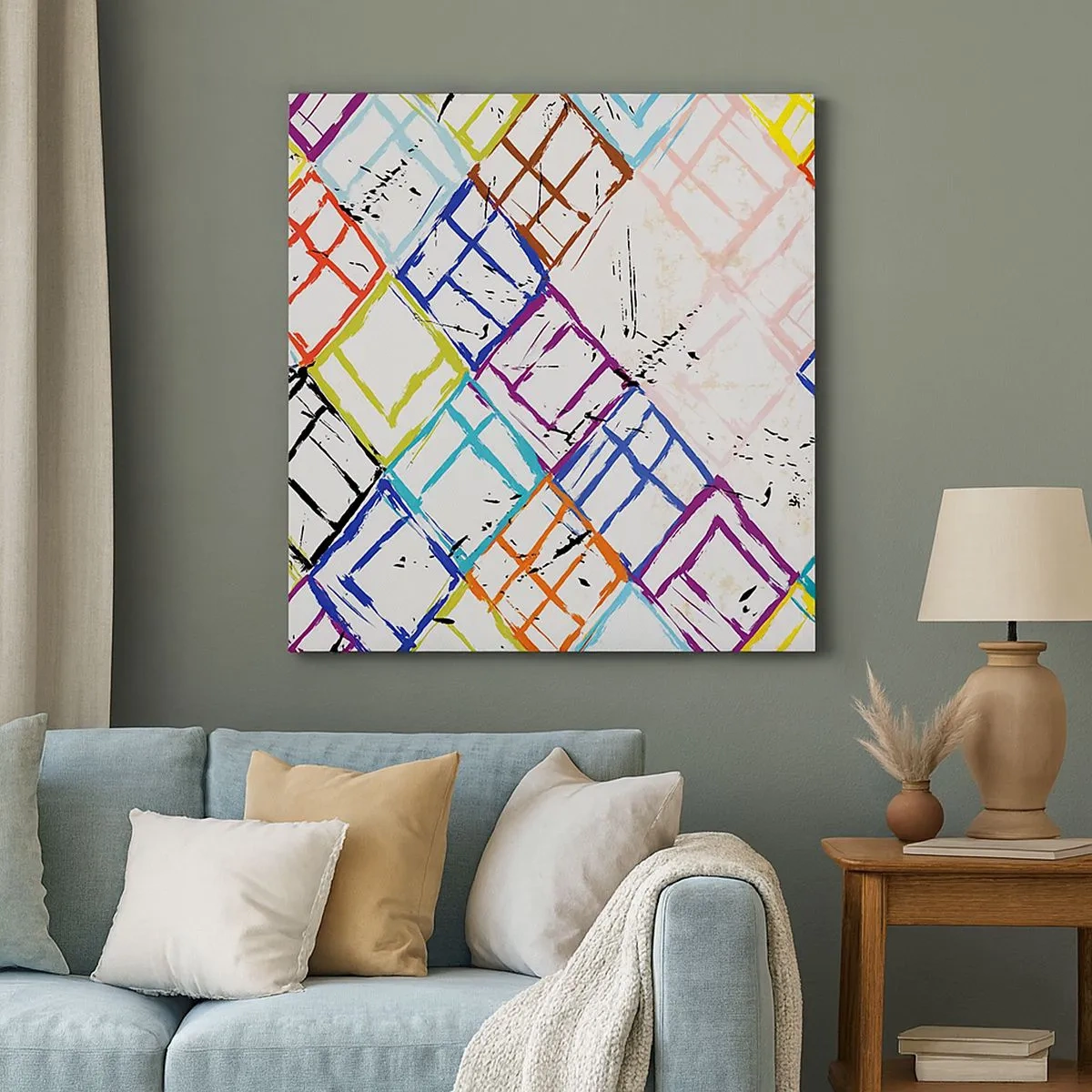 Bild auf Leinwand - Leinwandbild - Zellen zu vermieten - 30x30 cm