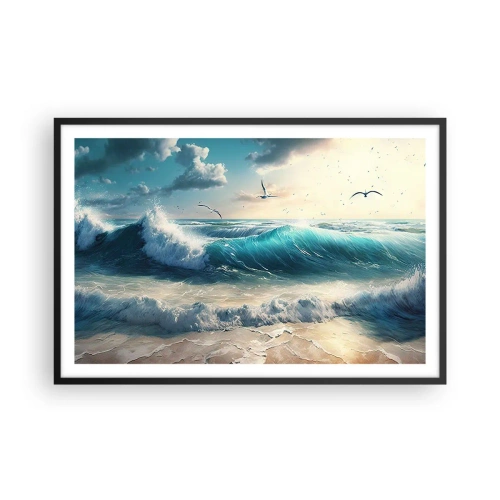 Poster in einem schwarzem Rahmen - Es summt nur für dich - 91x61 cm