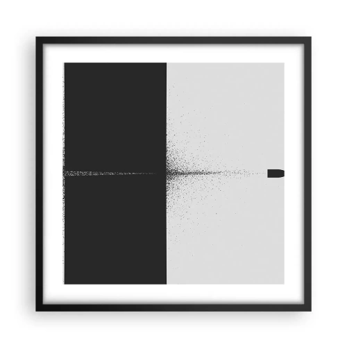 Poster in einem schwarzem Rahmen - Direkt zum Ziel - 50x50 cm