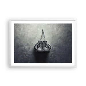 Poster in einem weißen Rahmen - Zeit des Kampfes und Zeit des Friedens - 70x50 cm