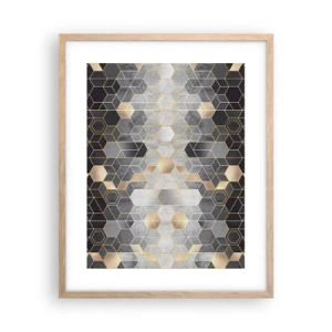 Poster in einem Rahmen aus heller Eiche - Diamant-Komposition - 40x50 cm