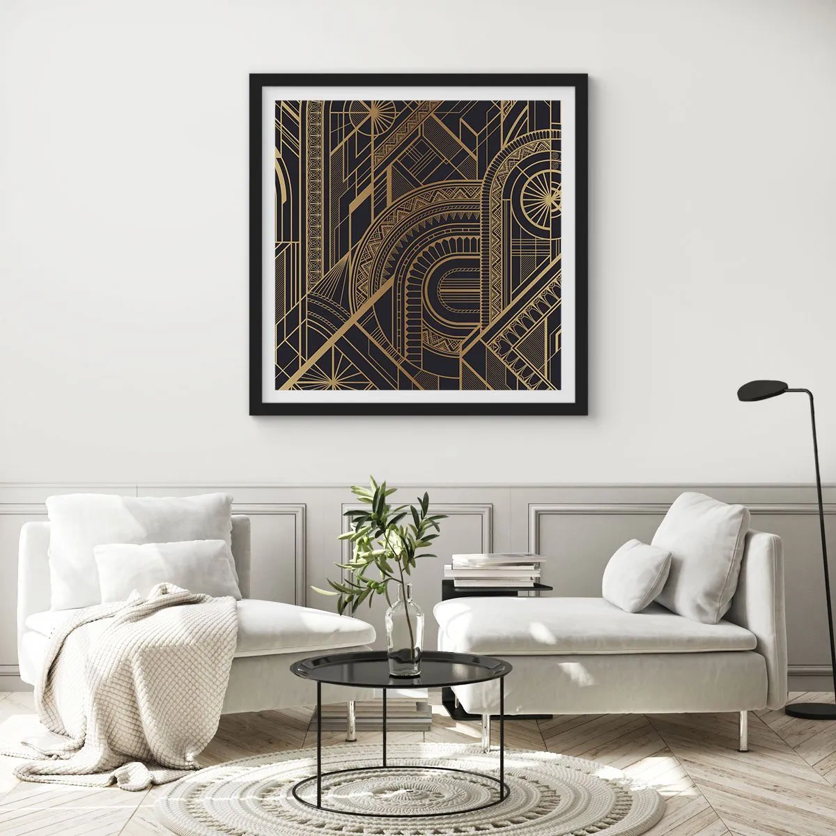 Poster in einem schwarzem Rahmen - Konzepte, Ideen, Pläne - 60x60 cm