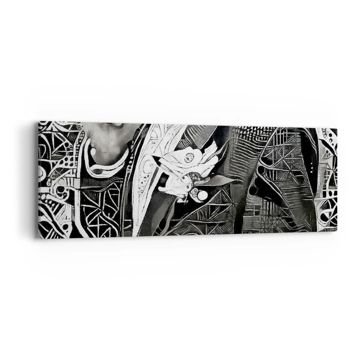 Bild auf Leinwand - Leinwandbild - Nur ein scheinbar grauer Mann - 90x30 cm