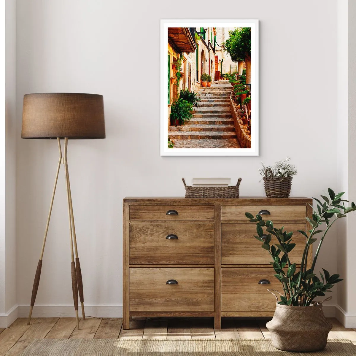 Poster in einem weißen Rahmen - Charme spanischer Feiertage - 40x50 cm