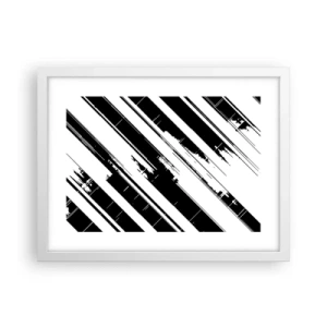 Poster in einem weißen Rahmen - Eine intensive und dynamische Komposition - 40x30 cm