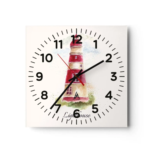 Wanduhr - Glasuhr - Das Wetter ringsum ist immer gut - 40x40 cm