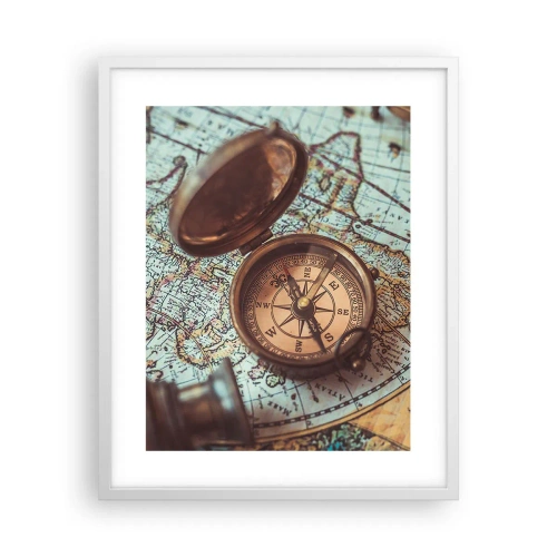 Poster in einem weißen Rahmen - Für den Abenteurer - 40x50 cm