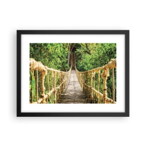 Poster in einem schwarzem Rahmen - Im Grünen ausgesetzt - 40x30 cm