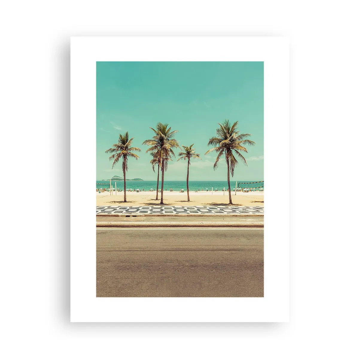 Poster - Beim Bewachen des Strandes - 30x40 cm