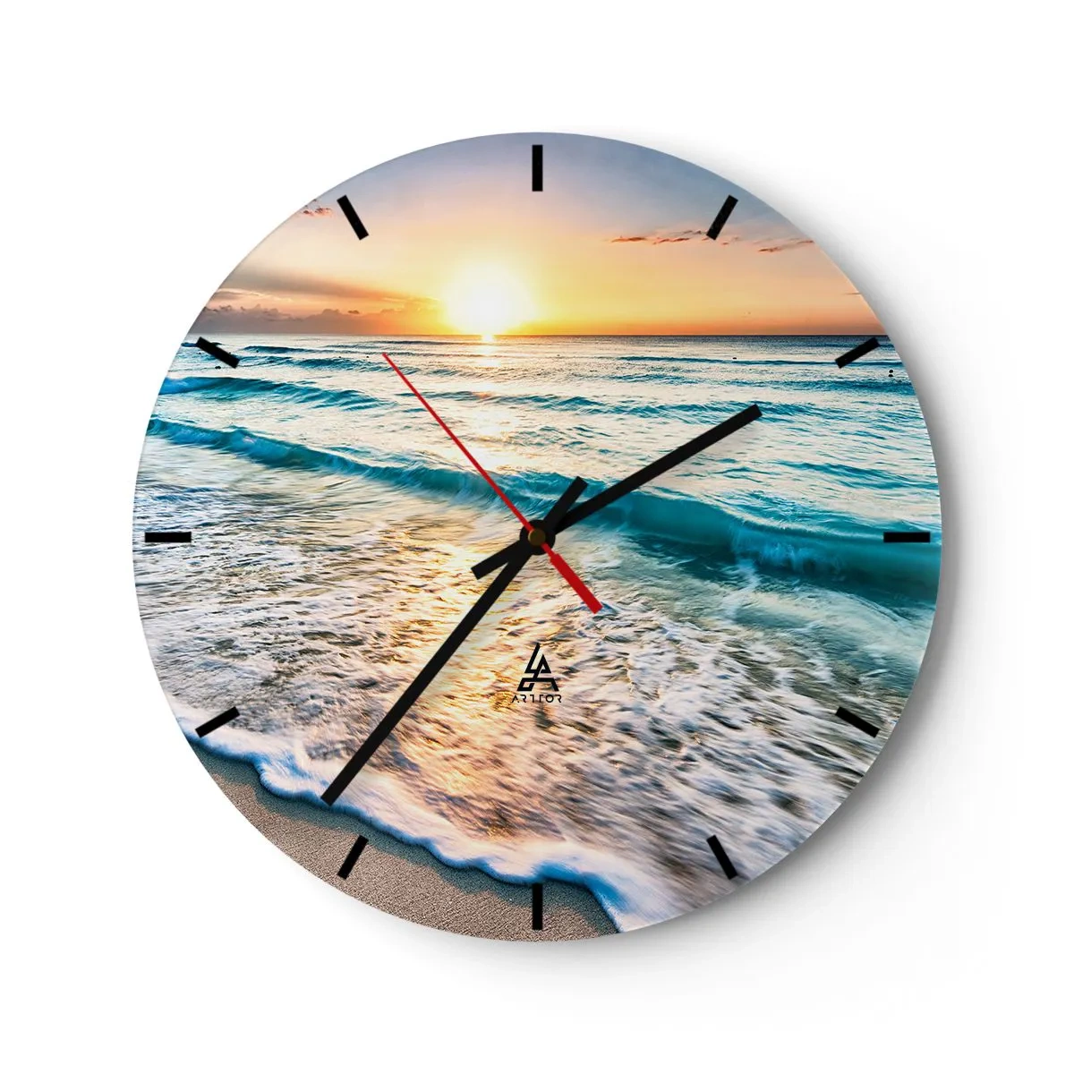Wanduhr - Glasuhr - Ein Blick lohnt sich - 40x40 cm