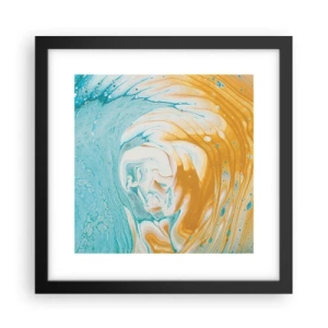 Poster in einem schwarzem Rahmen - Pastellwirbel - 30x30 cm