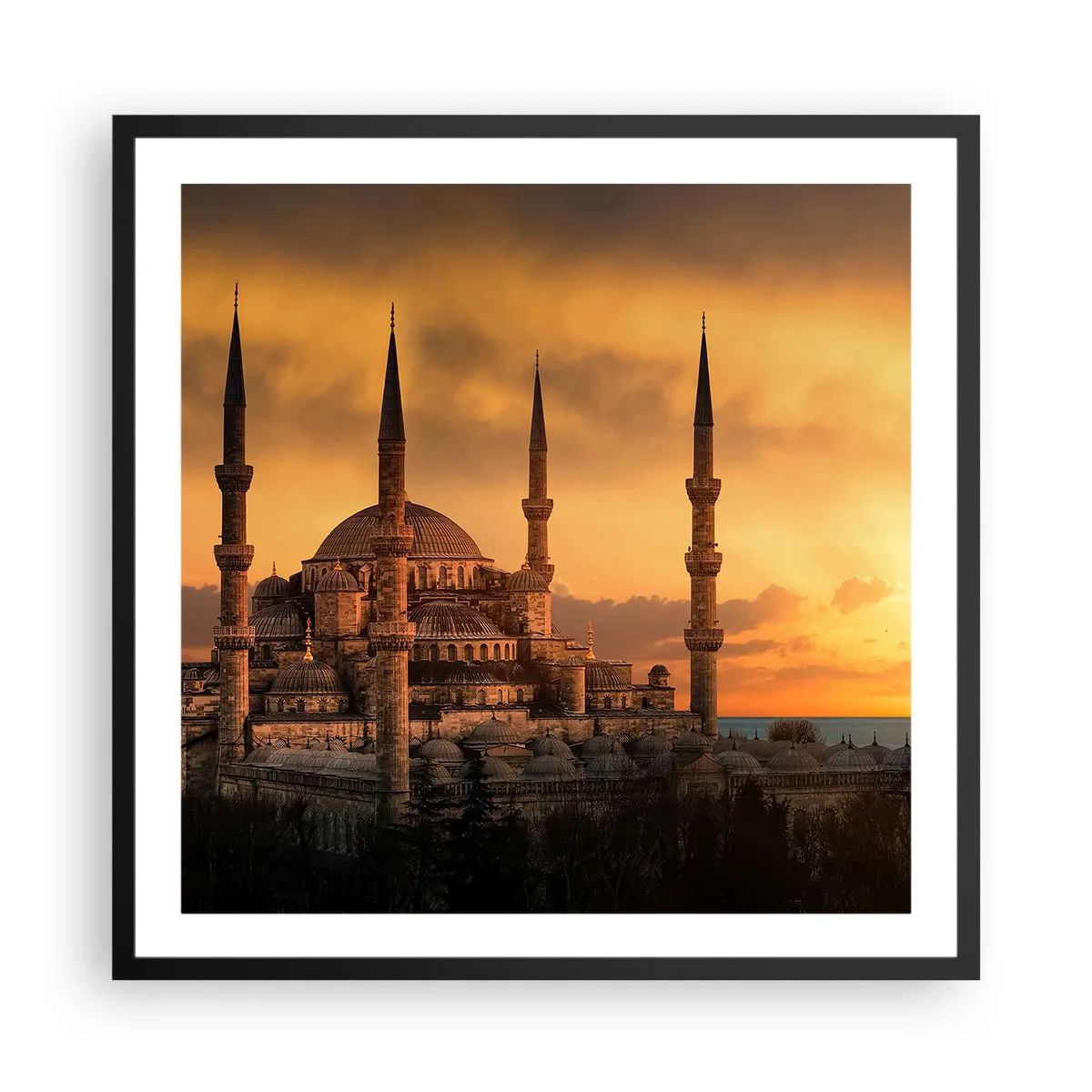 Poster in einem schwarzem Rahmen - Gott ist großartig - 60x60 cm