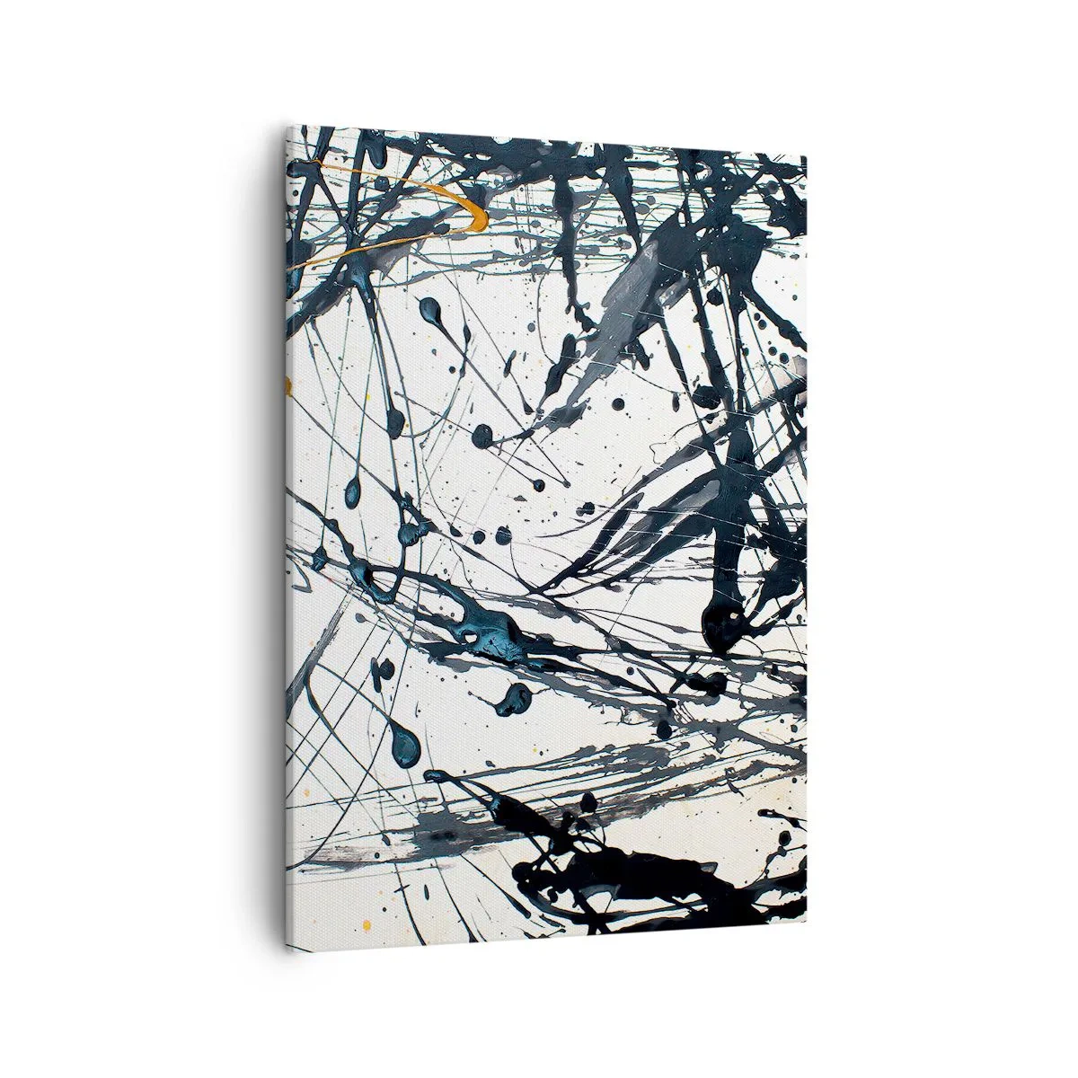 Bild auf Leinwand - Leinwandbild - Abstraktes Malmuster mit dynamischen Linien und Punkten - 50x70cm - Sinn machen oder keinen Sinn machen? - Moderne Wanddekoration für Wohnzimmer und Schlafzimmer ARTTOR