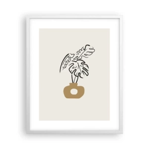 Poster in einem weißen Rahmen - Monstera – Heimdekoration - 40x50 cm