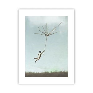 Poster - Drachen, Löwenzahn, Wind - 30x40 cm