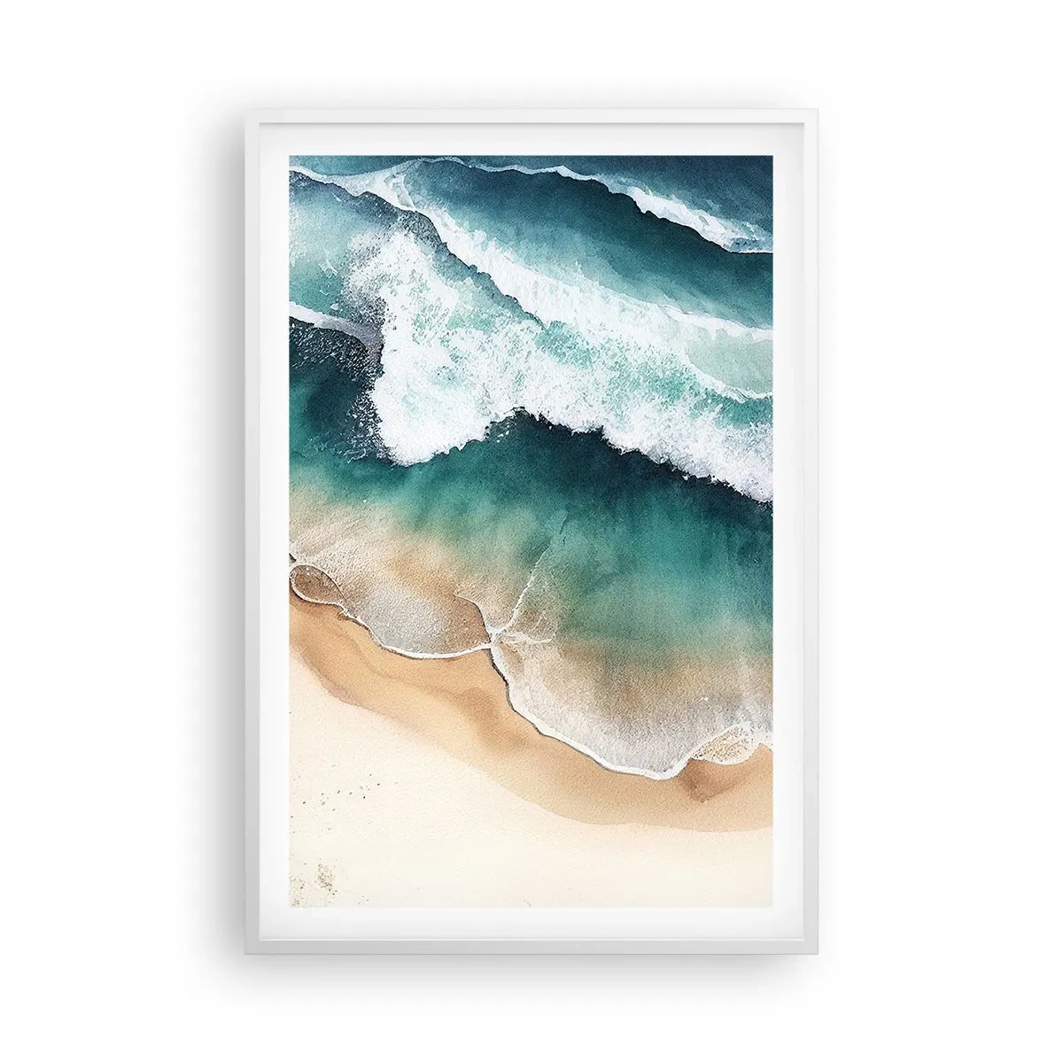 Poster in einem weißen Rahmen - Das ewige Treffen - 61x91 cm