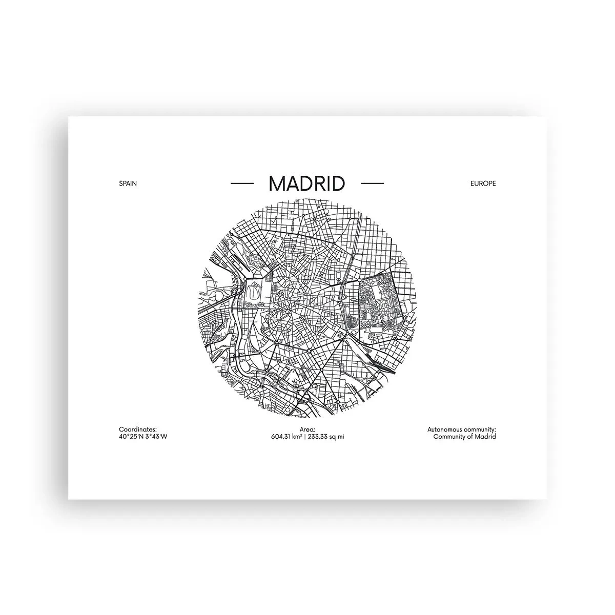 Poster - Anatomie von Madrid - 50x40 cm