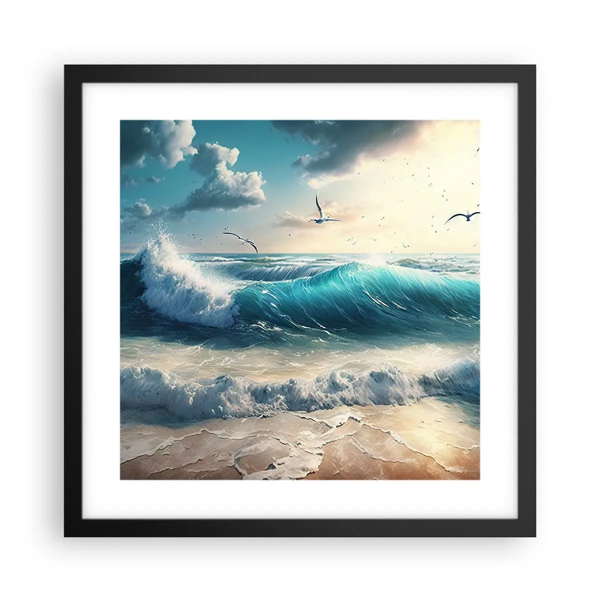 Poster in einem schwarzem Rahmen - Es summt nur für dich - 40x40 cm