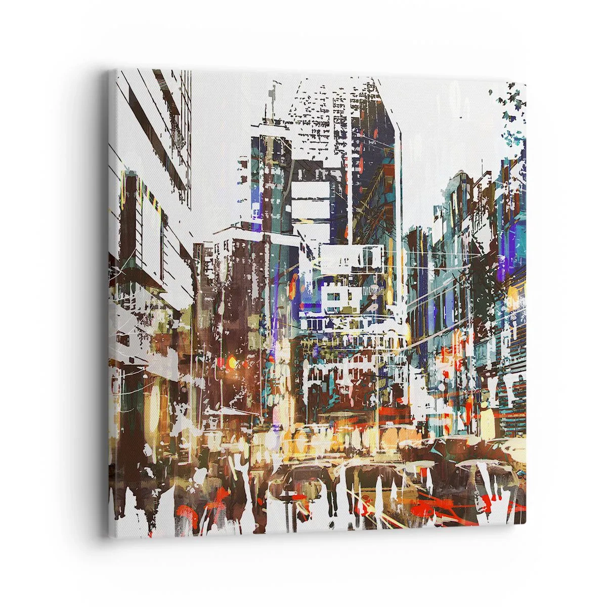 Bild auf Leinwand - Leinwandbild - Eine schillernde Stadt - 40x40 cm