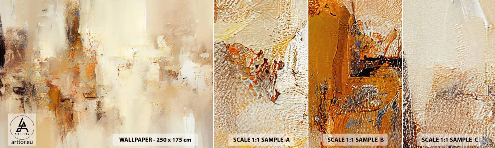 Fototapetenmuster Standard Eco - Seele aus Bernstein - Abstraktion, Stück, Minimalismus - 100x30 cm