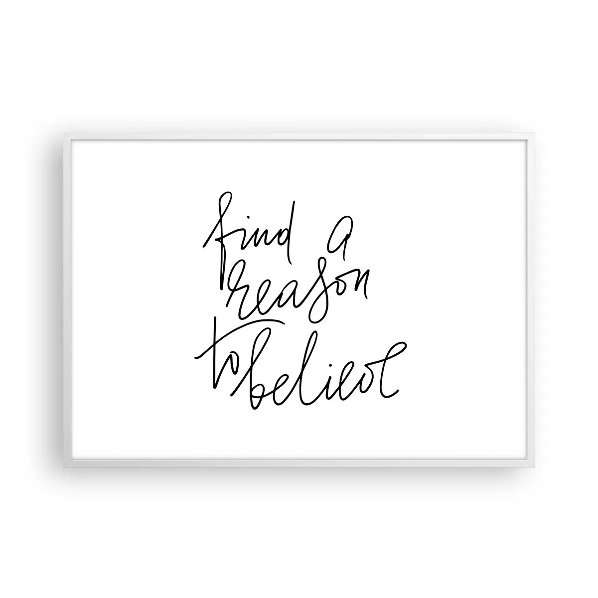 Poster in einem weißen Rahmen - Es ist möglich - 100x70 cm