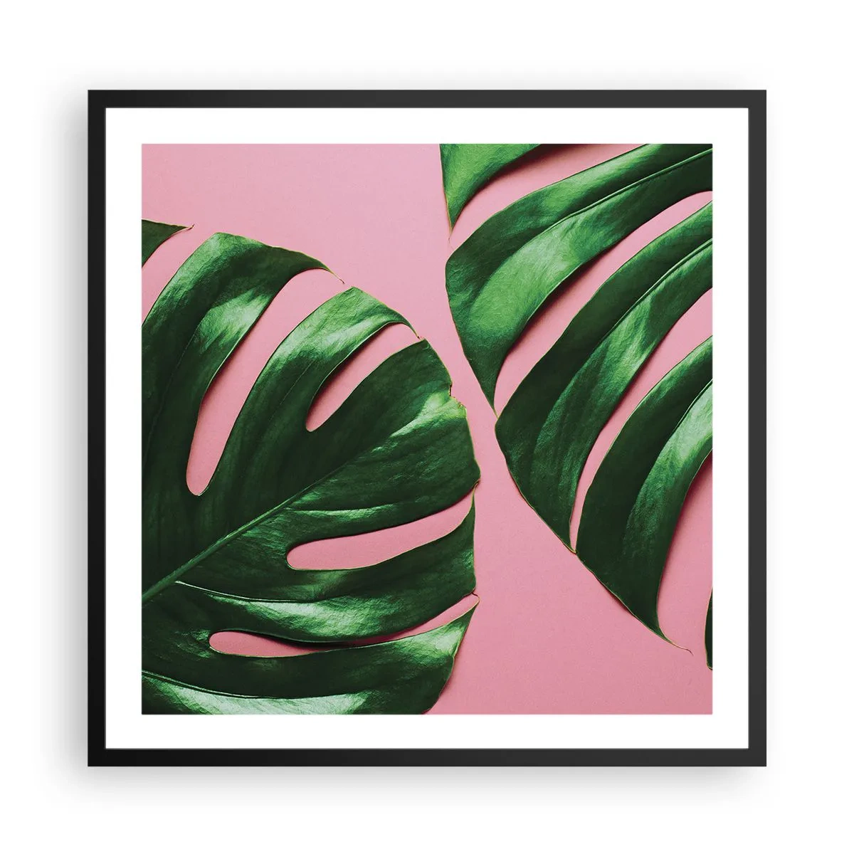 Poster in einem schwarzem Rahmen - Rendezvous im Grünen - 60x60 cm
