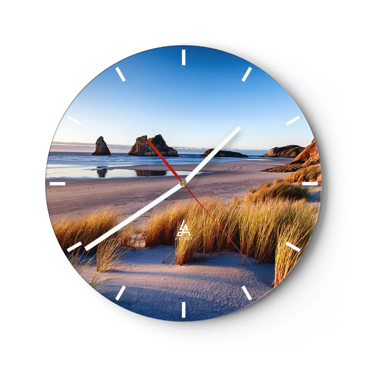 Wanduhr - Glasuhr - Für Friedenssuchende - 40x40 cm