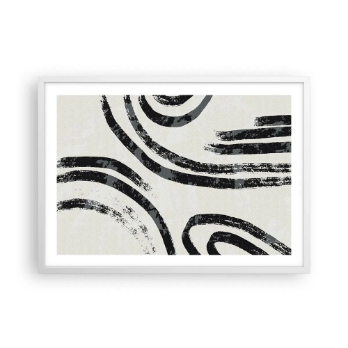 Poster in einem weißen Rahmen - Bei Hälfte angehalten - 70x50 cm