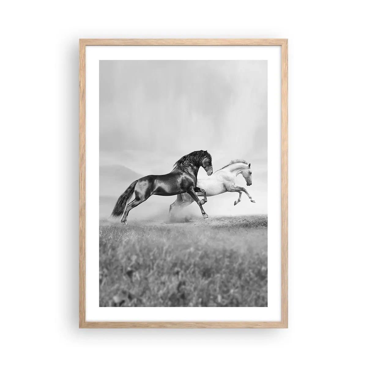 Poster in einem Rahmen aus heller Eiche - Engel und Dämonen - 50x70 cm