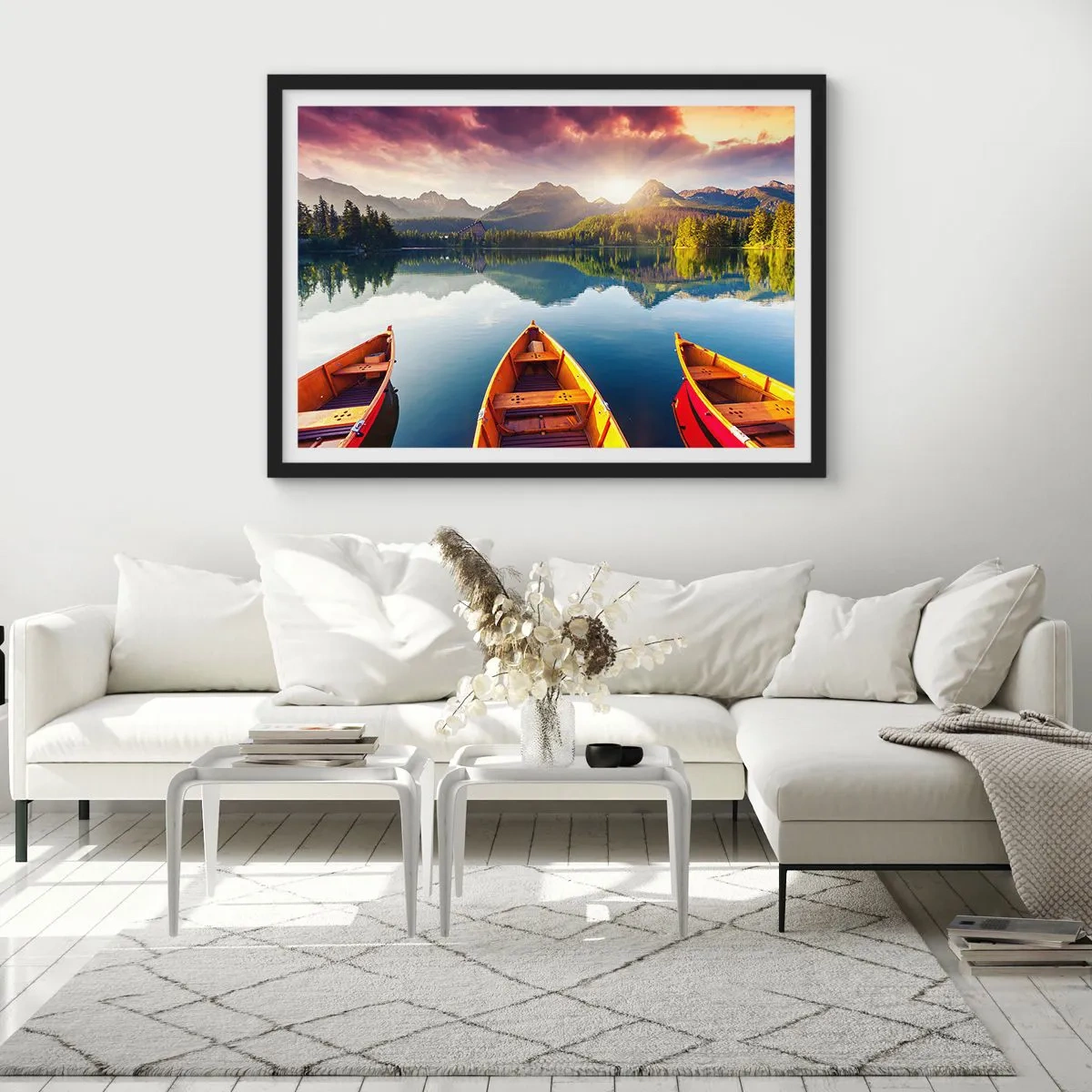 Poster in einem schwarzem Rahmen - Nichts gegen die Natur - 50x40 cm