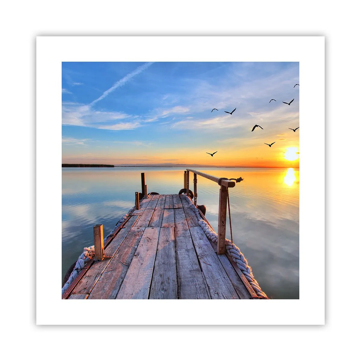 Poster - Lauf direkt der Sonne entgegen - 40x40 cm